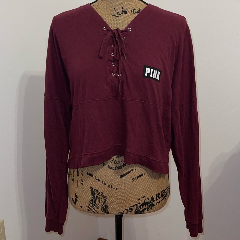 Pink Long Sleeve in Maroon - Picture 1 of 5